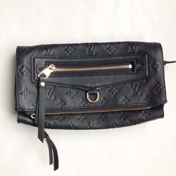 Authentic Louis Vuitton Navy Petillante Clutch Monogram Empreinte Leather EUC - Picture 2 of 13